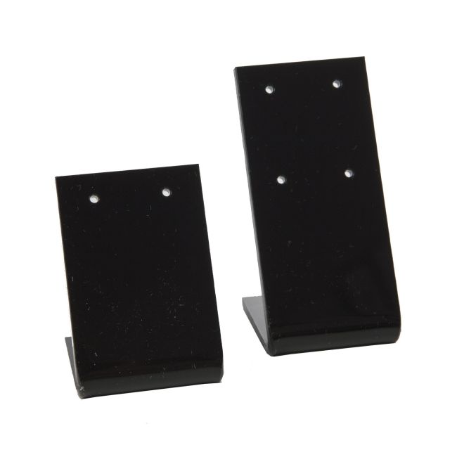 Plastic earring display, black D-1-N