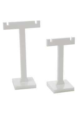 Expositor blanco de plástico para pendientes de joyería, bisutería y joyas D-6-B