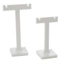 Plastic earring display, white D-6-B