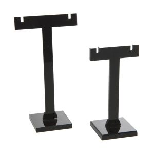 Plastic earring display, black D-6-N
