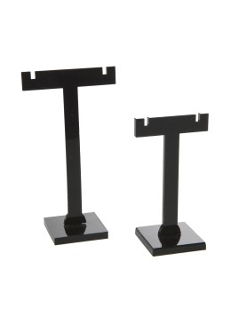 Expositor negro de plástico para pendientes de joyería, bisutería y joyas D-6-N