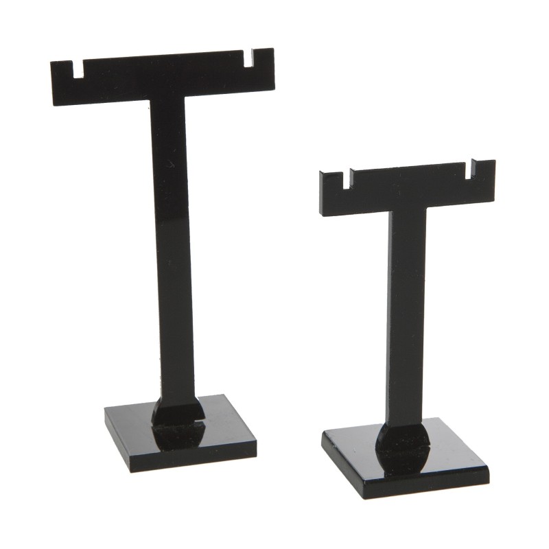 Expositor negro de plástico para pendientes de joyería, bisutería y joyas D-6-N