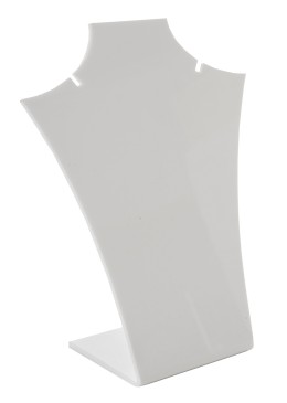 Expositor blanco de plástico para colgante  de joyería, bisutería y joyas D-8-B