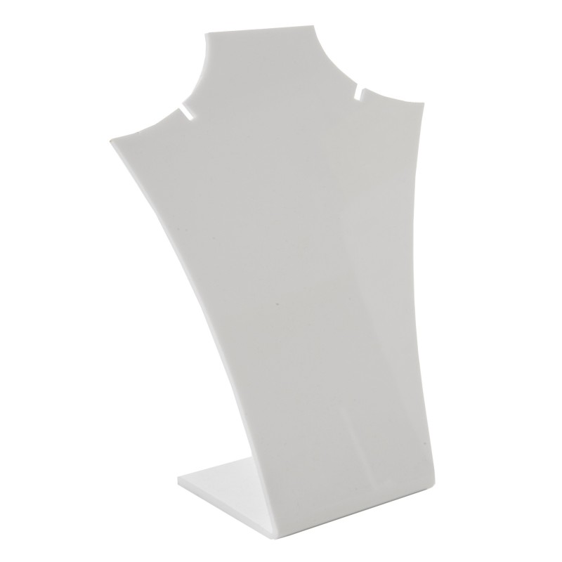 Expositor blanco de plástico para colgante  de joyería, bisutería y joyas D-8-B