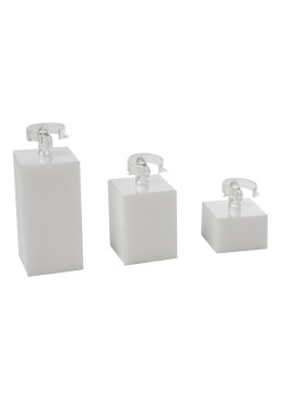 Expositores blancos de plástico para anillos de joyería, bisutería y joyas D-9-B