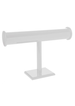 Expositor blanco de plástico para pulseras de joyería, bisutería y joyas D-10-B