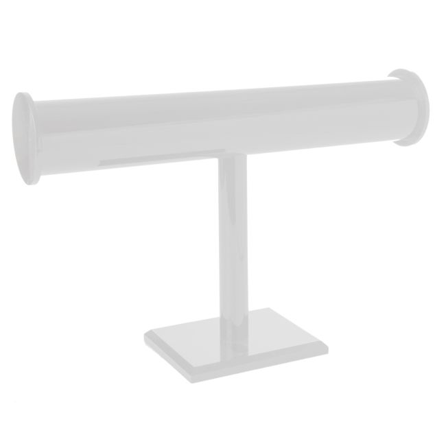 Plastic multi-bracelet display, white D-10-B