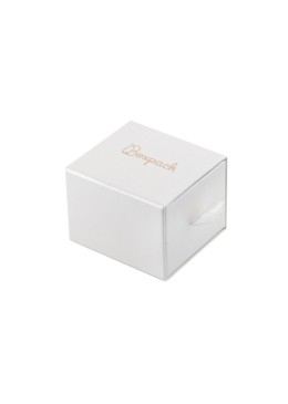 Caja de cartón para anillo o pendientes color blanco 55x50x42 mm SG-1-B-B