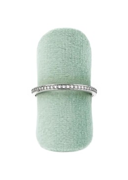 Expositor forrado en velvet aguamarina para anillo de joyería bisutería y joyas IF-1-AQ