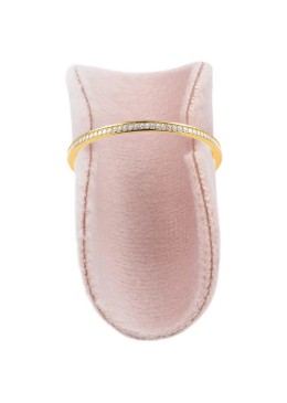 Expositor forrado en velvet rosa para anillo de joyería bisutería y joyas IF-1-RS