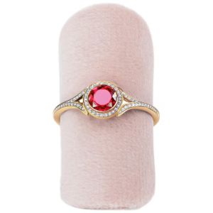 Expositor forrado a veludo para anel, rosa IF-1-RS