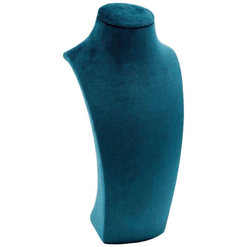 Expositor forrado en velvet azul para colgante o collar de joyería bisutería y joyas IF-9-A.