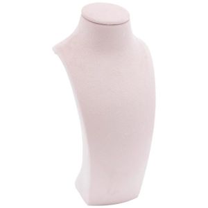 Velvet-covered pendant or necklace display, pink IF-9-RS