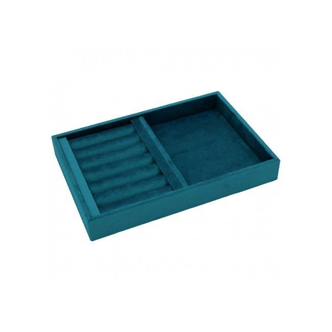 Velvet-covered ring or universal tray, blue IF-10-A