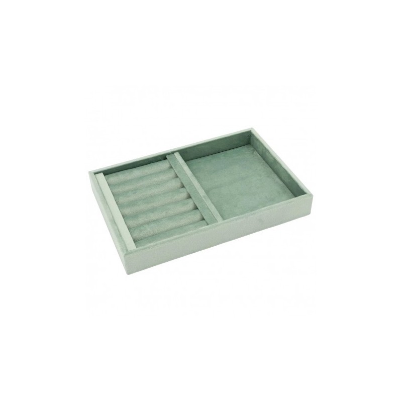 Bandeja forrada en velvet aguamarina para anillo o universal de joyería bisutería y joyas IF-10-AQ.