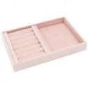 Bandeja forrada en velvet rosa para anillo o universal de joyería bisutería y joyas IF-10-RS.