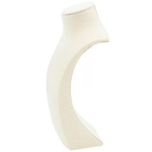 Met linnen bekleed display voor kettingen of hangers, beige EL-9-BE