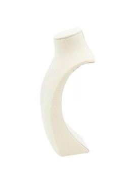Expositor forrado en lino beige para collar o colgante de joyería, bisutería y joyas EL-9-BE