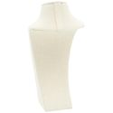 Linen-covered necklace or pendant display, beige EL-9-BE