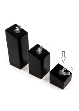 Expositor negro de madera lacada para anillo de joyería bisutería y joyas ML-1-N