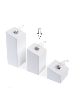 Expositor blanco de madera lacada para anillo de joyería bisutería y joyas ML-2-B