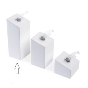 Expositor para anel em madeira lacada, branco ML-3-B