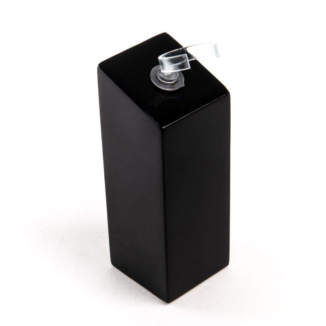 Lacquered wood ring display, black ML-3-N