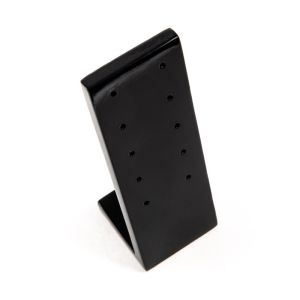 Lacquered wood earring display, black ML-7-N