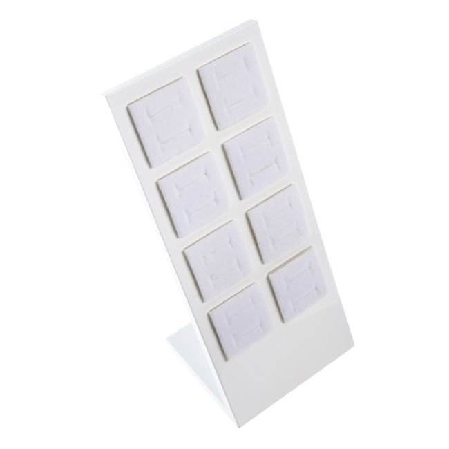 Espositore in legno laccato per fedi, bianco ML-8-B