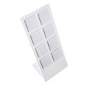 Lacquered wood wedding ring display, white ML-8-B