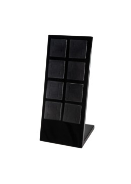 Expositor negro de madera lacada para alianzas de joyería bisutería y joyas ML-8-N
