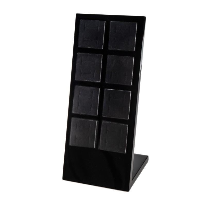 Expositor negro de madera lacada para alianzas de joyería bisutería y joyas ML-8-N