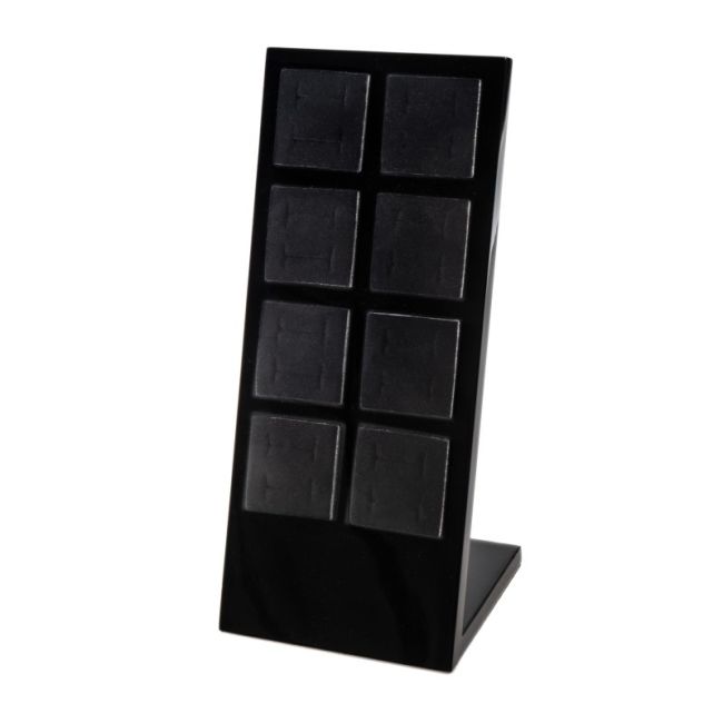 Schwarzes Trauring-Display aus lackiertem Holz ML-8-N