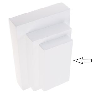 Lacquered wood pendant display, white ML-9-B