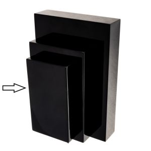 Lacquered wood pendant display, black ML-9-N