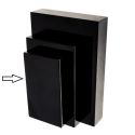 Blocco espositore in legno laccato per ciondolo, nero ML-9-N