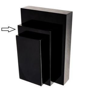 Lacquered wood pendant display, black ML-10-N
