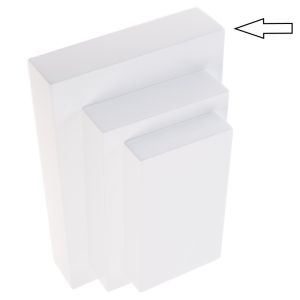 Lacquered wood pendant display, white ML-11-B