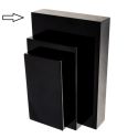 Lacquered wood pendant display, black ML-11-N