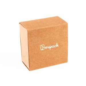 Caja de cartón para anillo o pendientes color kraft 65x65x35 mm PF-1-K