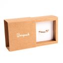 Cardboard ring or earring box, kraft 65 x 65 x 35 mm PF-1-K