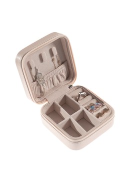 Joyero de viaje rosa para joyería, bisutería y joyas 100x100x55 mm JY-1-RS