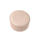 Round travel jewelry case, pink 95 x 95 x 45 mm JY-2-RS