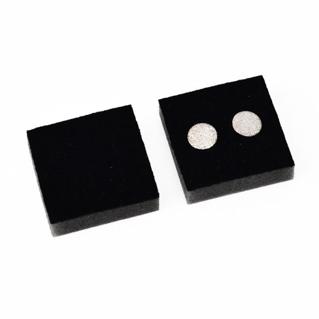 Schuiminlay voor oorbellen, zwart 37 x 37 x 8 mm IE-41-N-8
