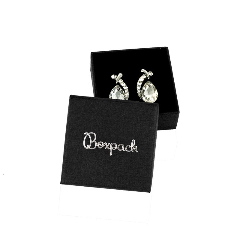 Caja de cartón para pendientes color negro 50x50x23 mm EP-40-N