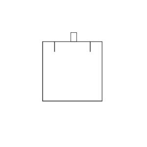 Faux leather case for jewellery pendants, off-white, WD-3-C