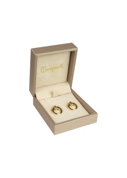 ESTUCHE PARA PENDIENTES COLOR CHAMPAGNE 73x84x38 Mm. MT-3-P