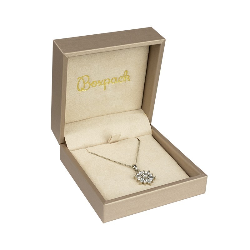 ESTUCHE PARA COLGANTE COLOR CHAMPAGNE 90x90x44 Mm. MT-5-C