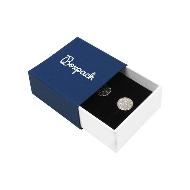 Caja de cartón para pendientes color azul 48x48x23 mm SL-40-A-B