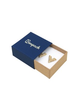 Caja de cartón para pendientes color azul 48x48x23 mm SL-40-A-K